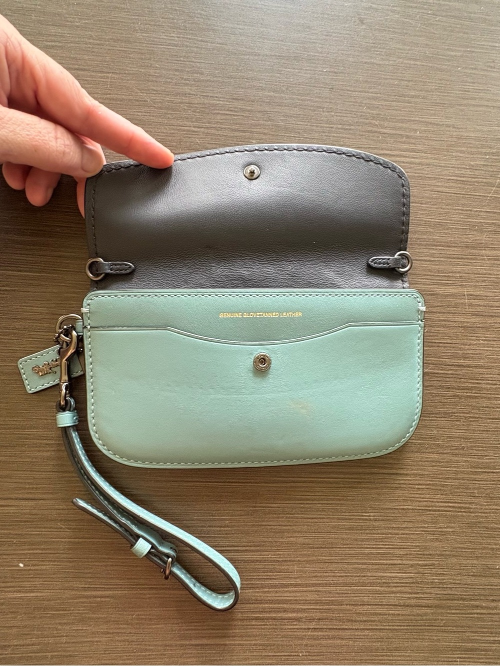 Coach 1941 Blue Clutch Wristlet - Picture 4 of 13